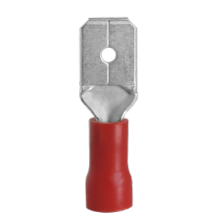 [CF-V-MDD1-25-250] Terminal rojo macho 22 a 16, d=6.35mm=1/4 plg ANDELI (Por unidad)