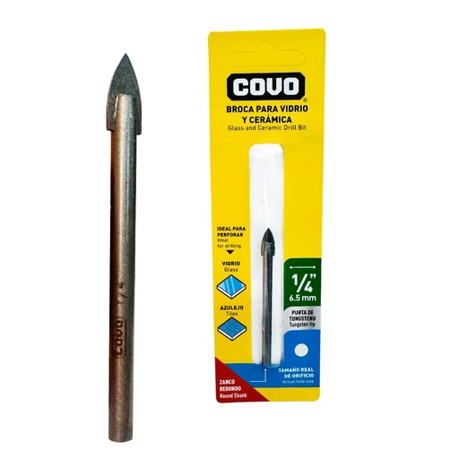 [CV-GTDB-142] Mecha para vidrio y ceramica COVO (1/4'')