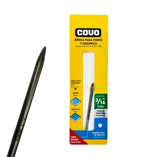 [CV-GTDB-3162] Mecha para vidrio y ceramica COVO (3/16'')