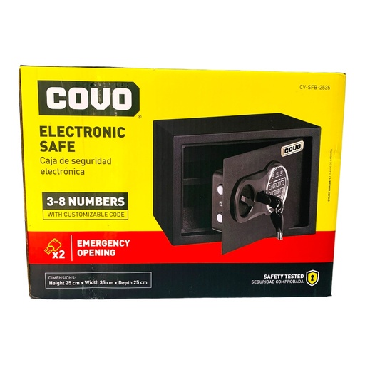 [CV-SFB-2535] Caja de seguridad electronica COVO (25cm x 35cm)