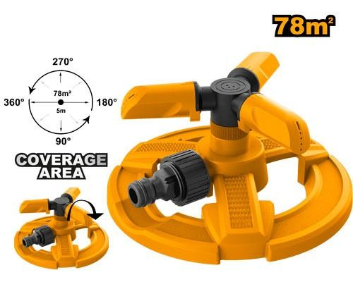 [HPS23602] Aspersor giratorio plástico 3 brazos con conector rápido 3/4'' INGCO