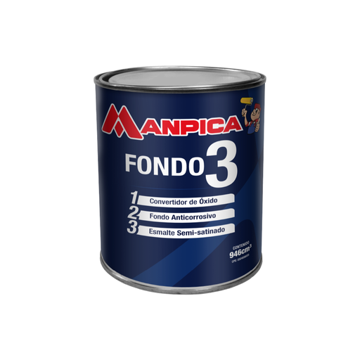 [7592399705800] Fondo 3 en 1 negro MANPICA (1/4 galon)