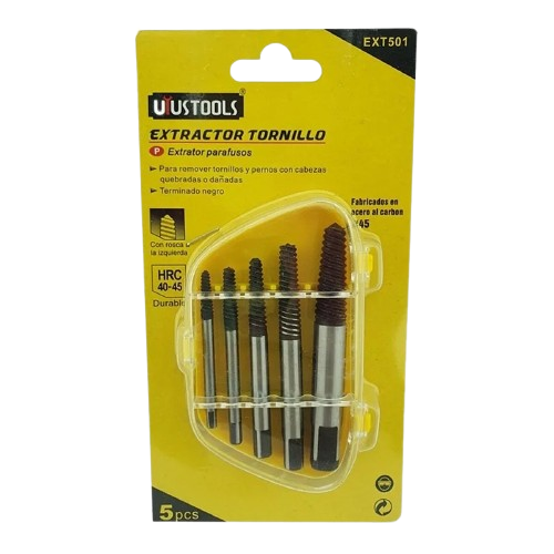 [EXT501] Extractor de tornillo UYUSTOOLS (set 5pz)