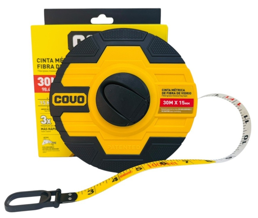 [CV-FMTP-30] Cinta metrica fibra de vidrio 30 metros x 15mm COVO