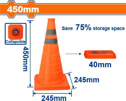 [WYJ2A45] CONO DE SEGURIDAD 45CM PLEGABLE WADFOW