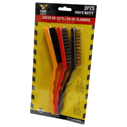 [9A018-BR03B] Cepillo de alambre SECURITY (set 3pz)