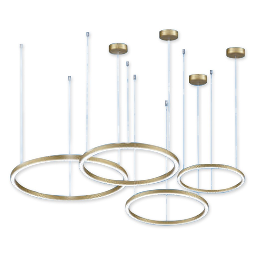 [A105-ZSLM-09] LAMPARA LED COLGANTE 90W 4 ANILLOS ANGEL LIGHT