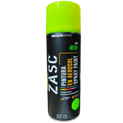 [Z-SPN1005Y] Aerosol neón amarillo 400ml ZASC