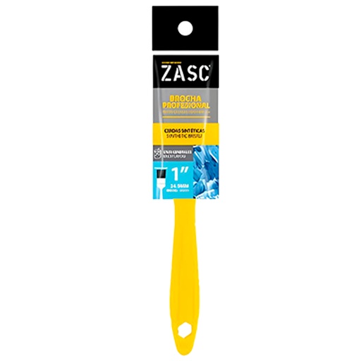 [Z-PPB1SB-BK] Brocha cerdas sintéticas negra 1" ZASC