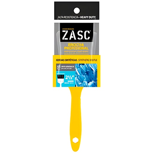 [Z-PPB2.5SB-BK] Brocha cerdas sintéticas negra 2,5" ZASC