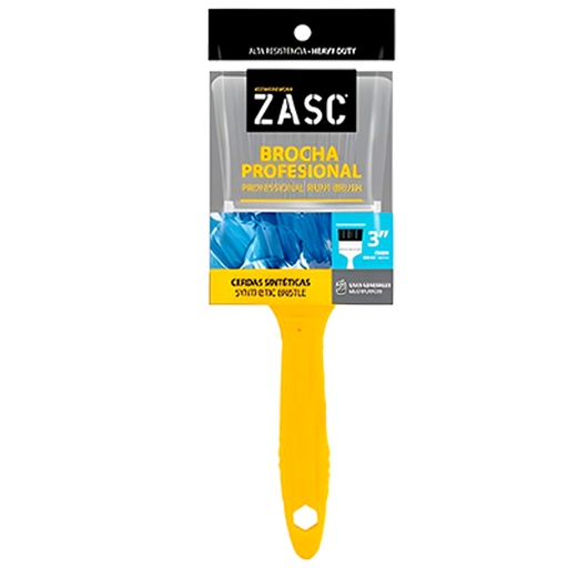 [Z-PPB3SB-BK] Brocha cerdas sintéticas negra 3" ZASC