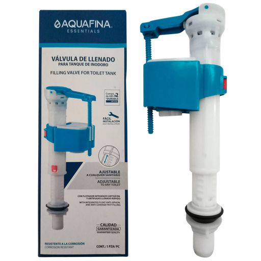 [A-J016] Válvula ajustable para llenado de tanque de inodoro AQUAFINA (mr 5/8'')
