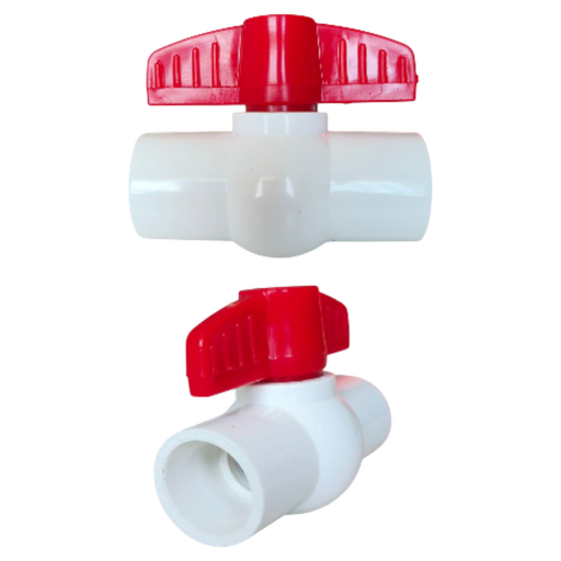 [A-BVPVC-1-2] Válvula de bola pvc c1/2" x c1/2" AQUAFINA