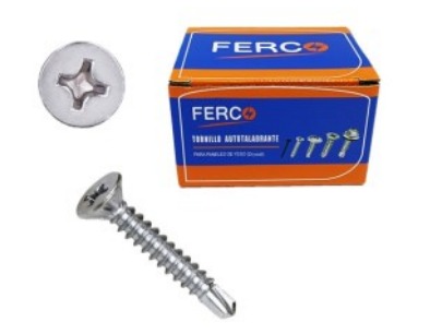 [F41-24369] Tornillo autoroscante cabeza plana #8 x 1.1/4" FERCO (set 200pz)
