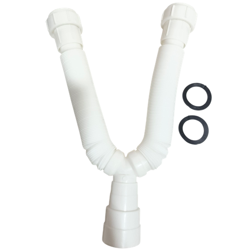 [A-T410-11-2] Colector doble plástico extensible 1.1/2'' AQUAFINA