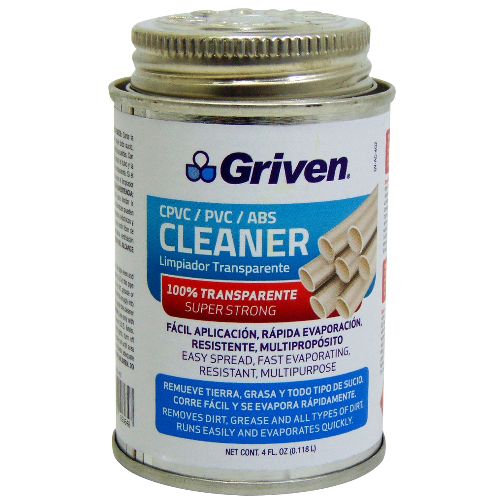 Limpiador para pvc/cpvc/abs GRIVEN