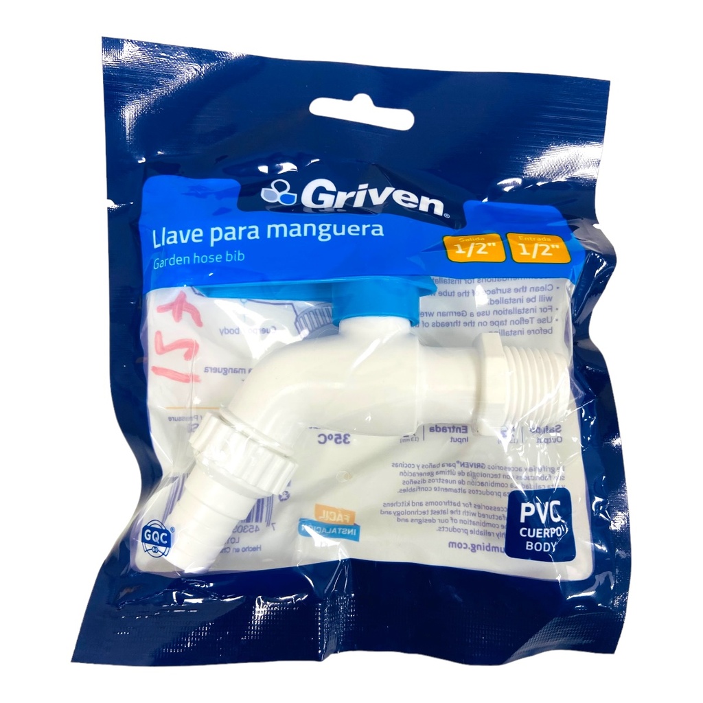 Llave de manguera GRIVEN (1/2'' x 1/2'')