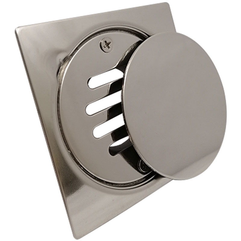 DESAGUE DE PISO 4''X4'' ACERO INOXIDABLE CON TAPA GRIVEN 