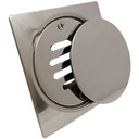 DESAGUE DE PISO 4''X4'' ACERO INOXIDABLE CON TAPA GRIVEN 