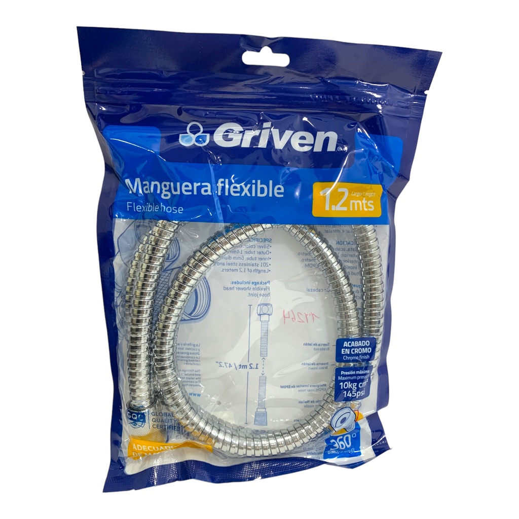 Manguera 1/2'' x 1/2'' GRIVEN (cromada)