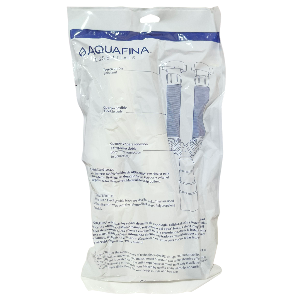 Colector doble plástico extensible 1.1/2'' AQUAFINA