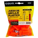 Set tornillos #12 X 1'' con ramplug 3/8'' COVO (50 set)