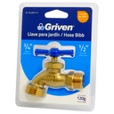 Llave de manguera 3/4'' X 1/2'' GRIVEN (bronce)