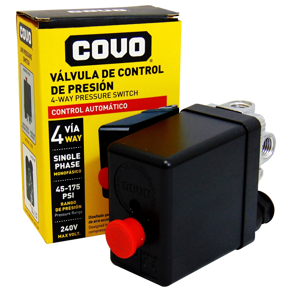 Valvula de control de presion de aire 4 vias COVO