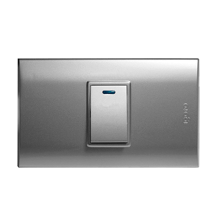 Interruptor sencillo IGOTO (serie b silver)