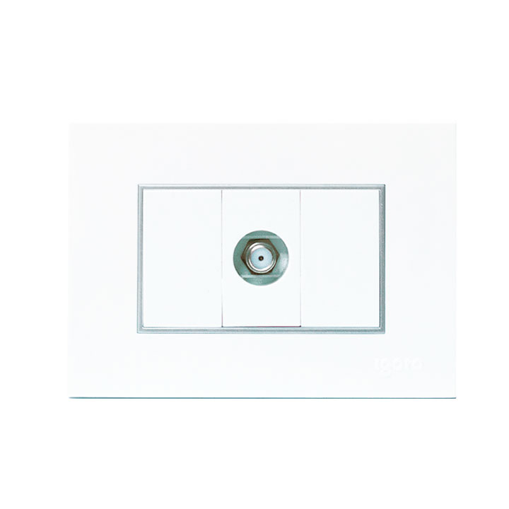 Toma para conector coaxial IGOTO (serie z white)