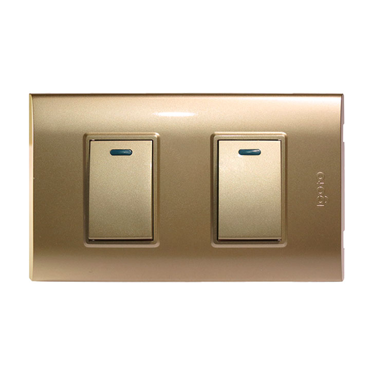 Interruptor doble IGOTO (serie b gold)