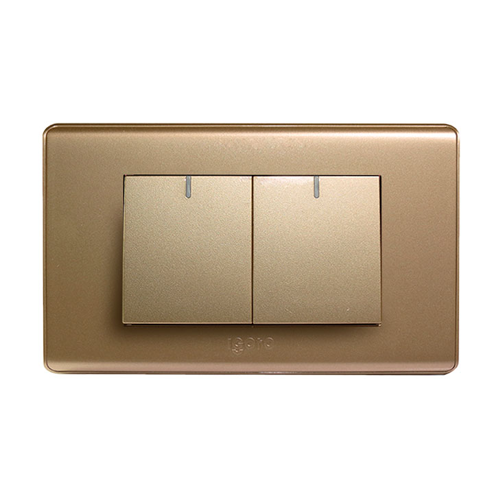 Interruptor doble IGOTO (serie a20 gold)