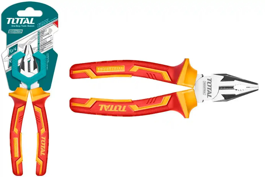 Alicate electricista aislado 1000v 6'' 160mm TOTAL