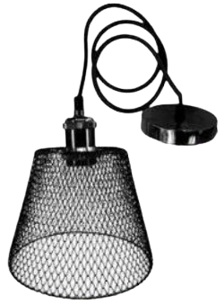 LAMPARA COLGANTE VINTAGE TIPO NEGRA E27 VERT