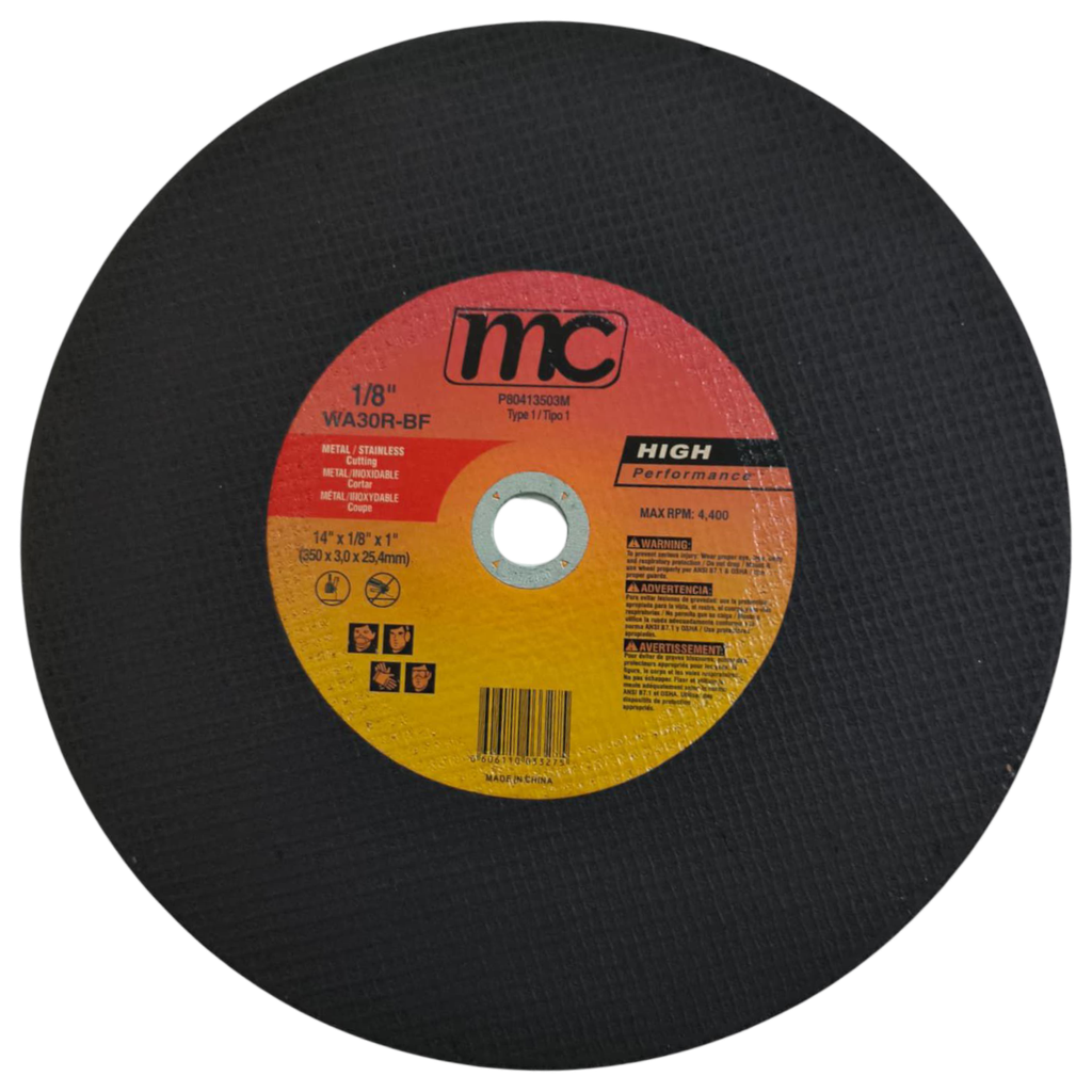 Disco abrasivo 14'' x 1/8'' x 1'' MC