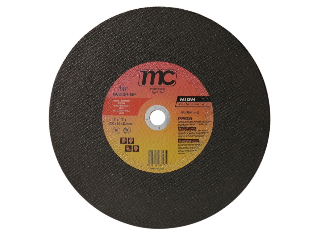 Disco abrasivo 14'' x 1/8'' x 1'' MC