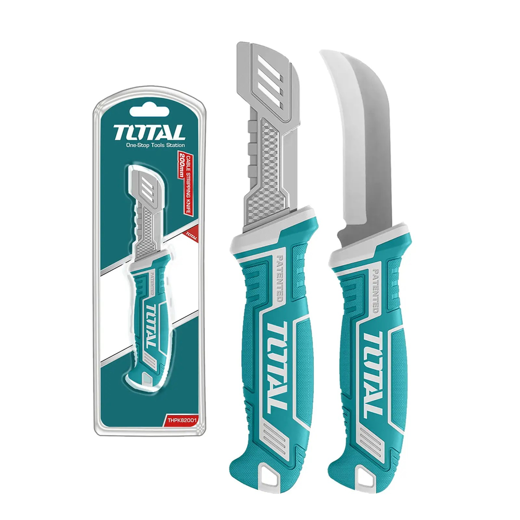 Cuchillo pela cable curvo 200mm TOTAL