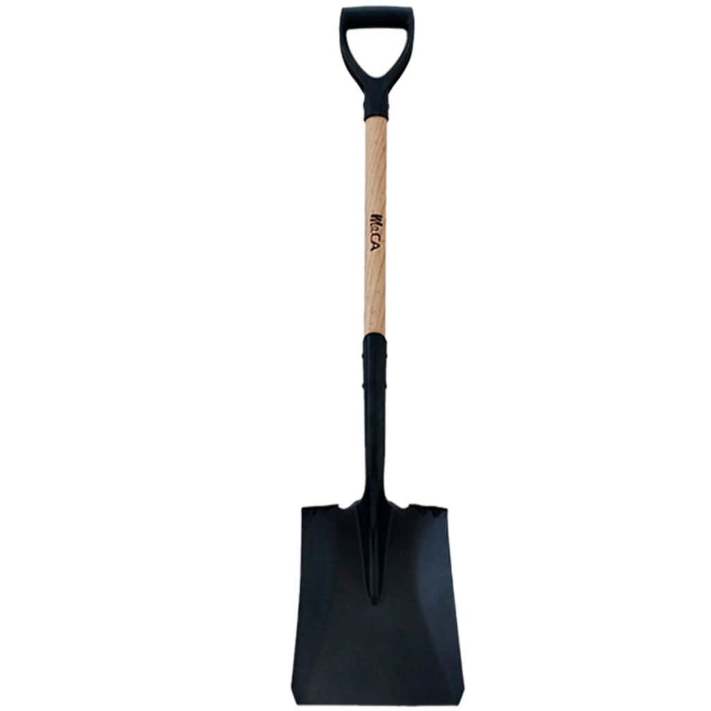 Pala metalica cuadrada cabo de madera MC