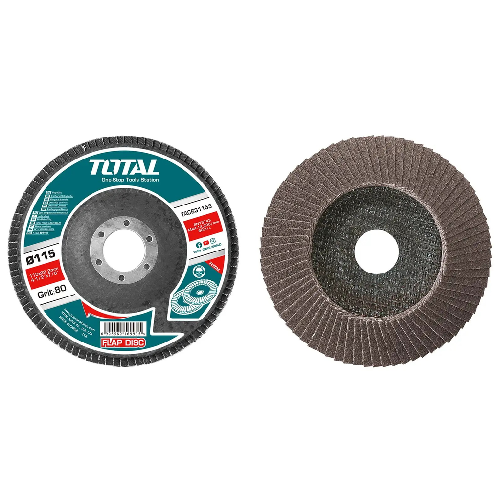 DISCO FLAP 4.1/2''X7/8'' GRANO 80 TOTAL