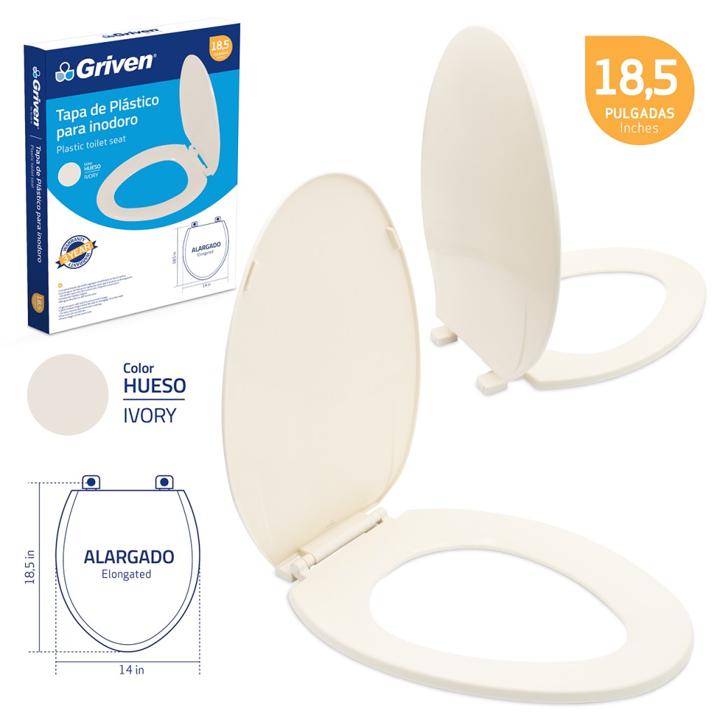 Asiento para inodoro 18,5'' GRIVEN