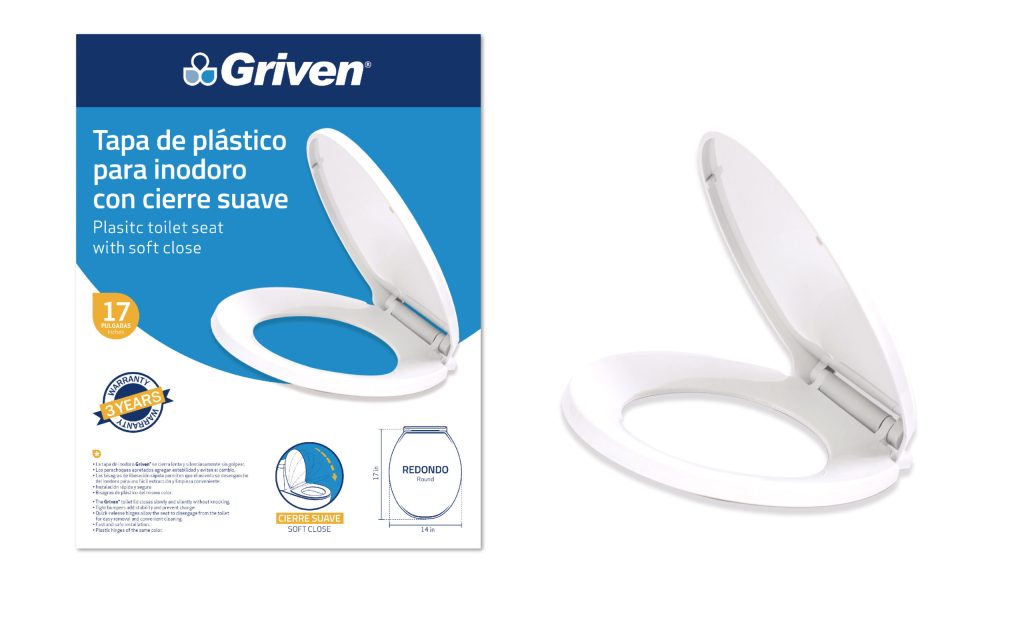 Asiento para sanitario blanco GRIVEN