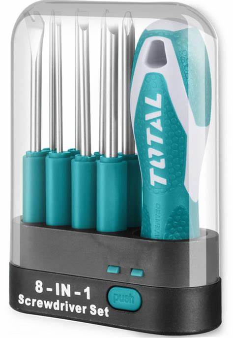 Destornillador intercambiable TOTAL (set 9pz)