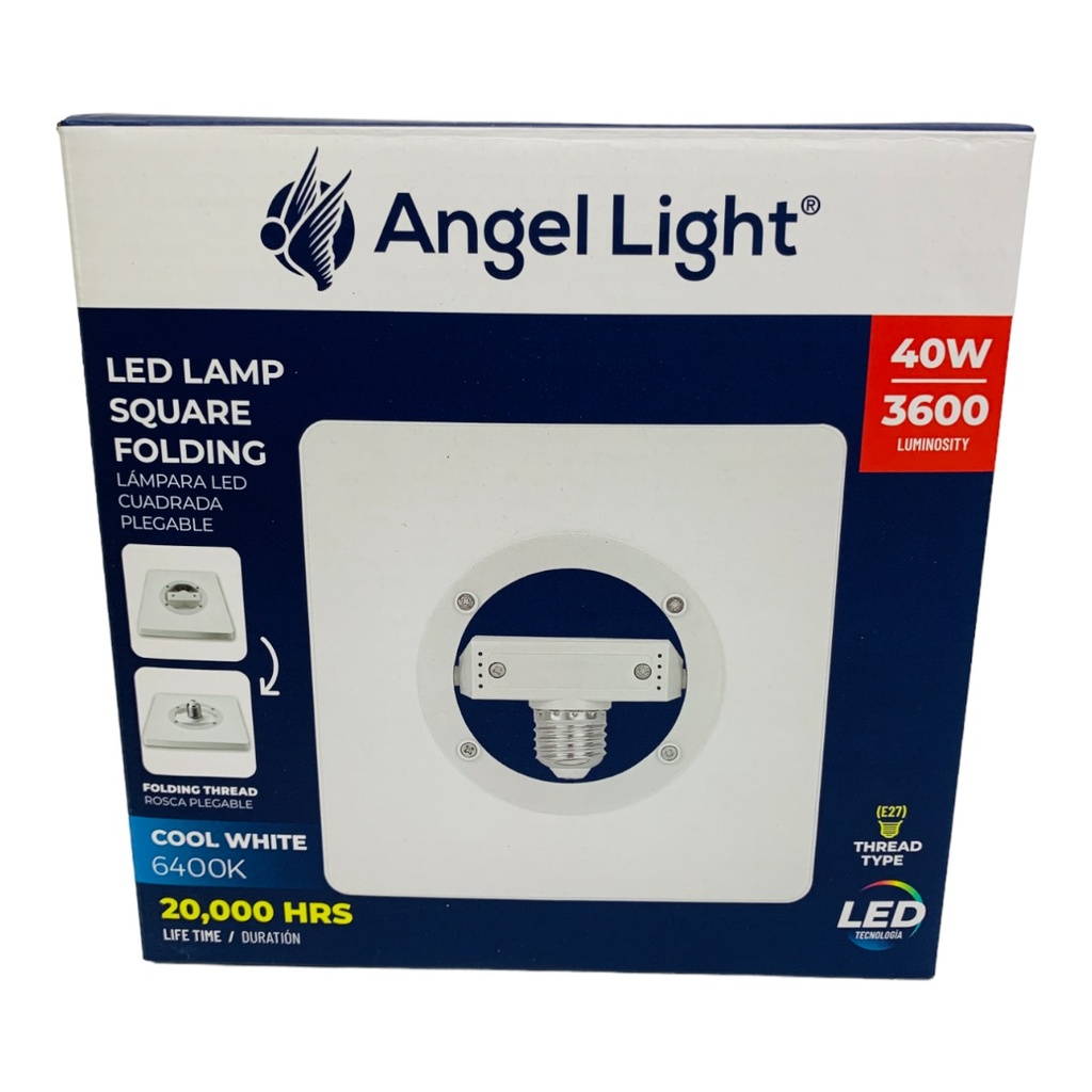 Bombillo led cuadrado plegable 40w e27 6400k 90-265v ANGEL LIGHT