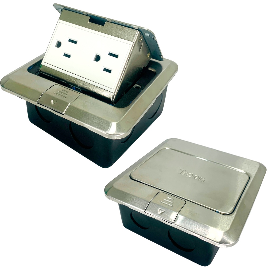 Toma doble para empotrar en piso TROEN