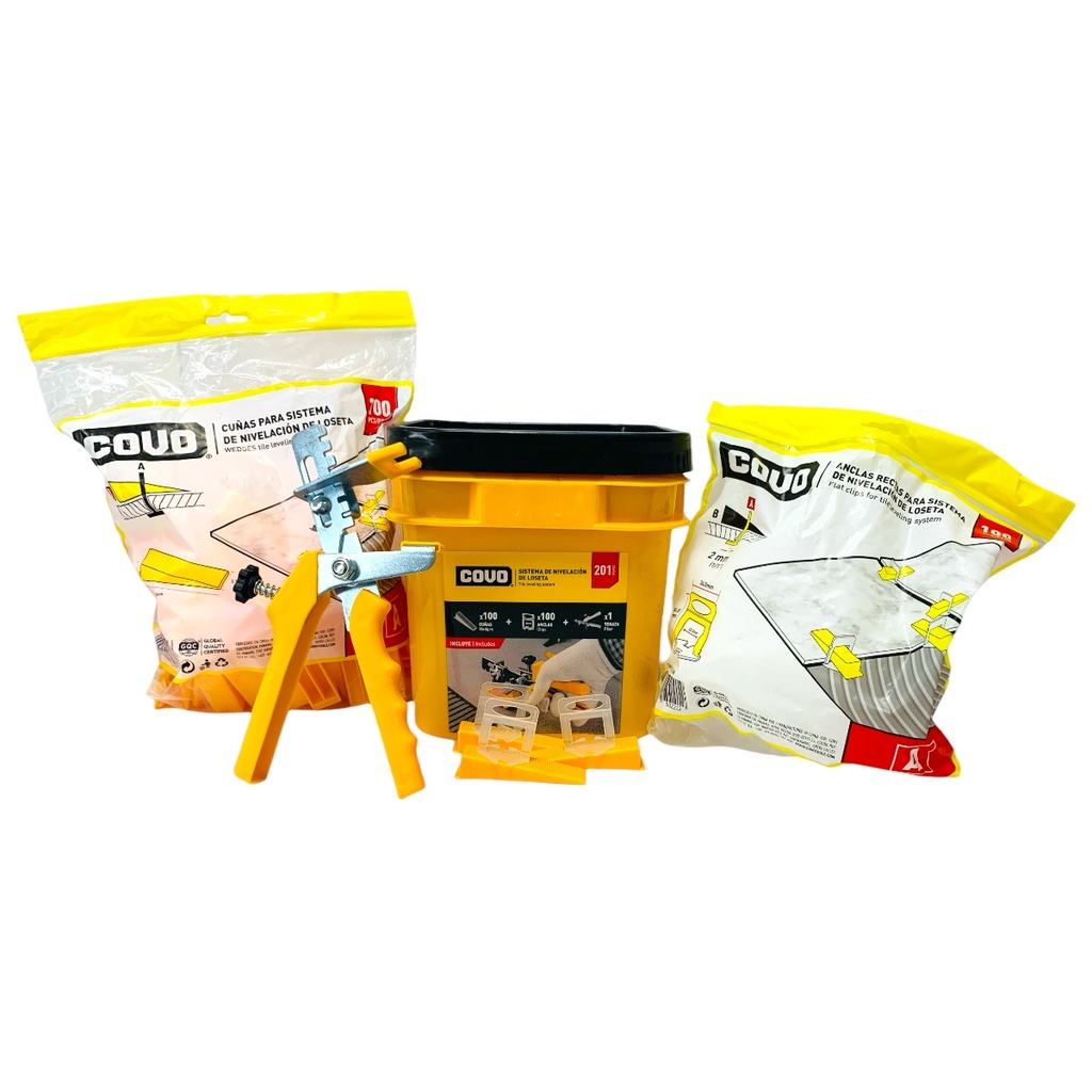 Sistema de nivelacion de junta ceramica 2mm COVO (set 100pz)