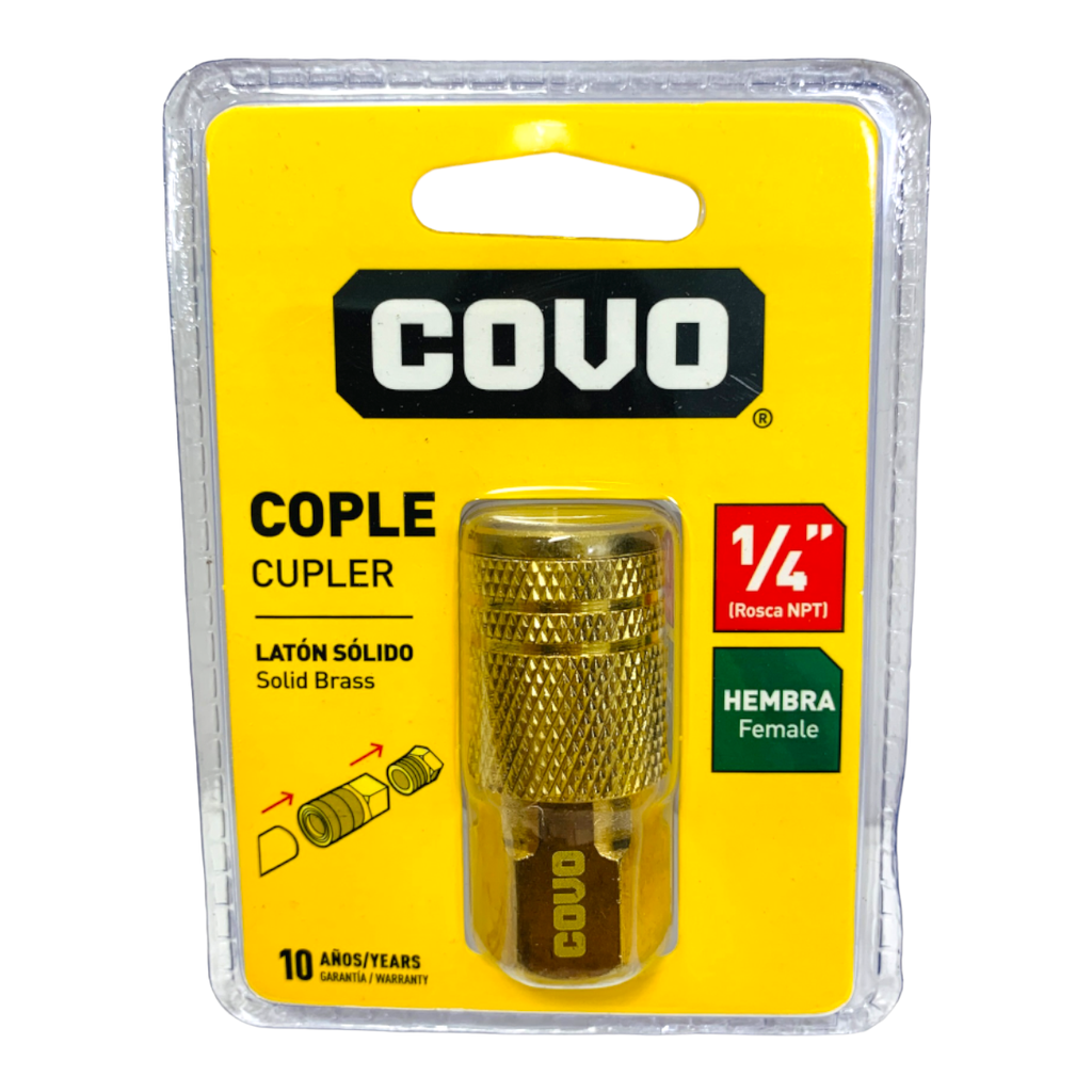 Acople rápido neumático 1/4'' COVO (rosca hembra)