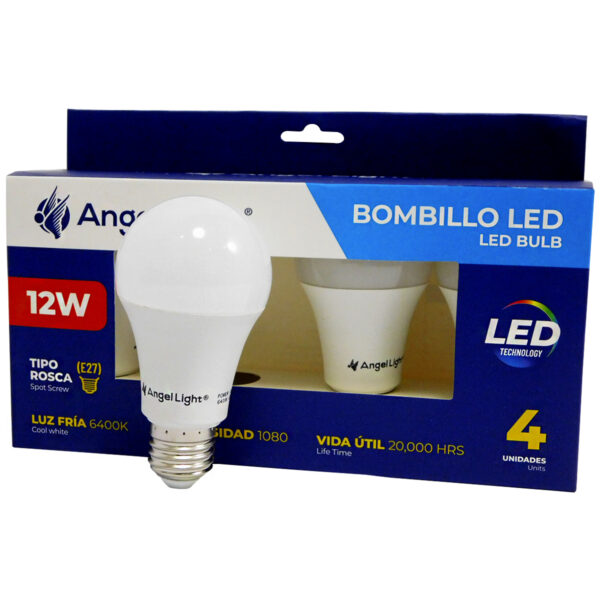 BOMBILLO LED 12W 4 PIEZAS ANGEL LIGHT