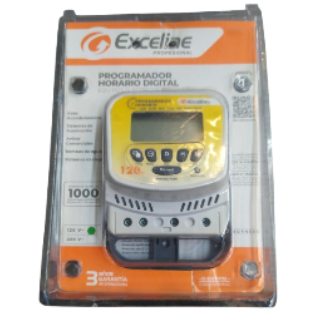 Programador horario para cargas electricas 120v AC EXCELINE