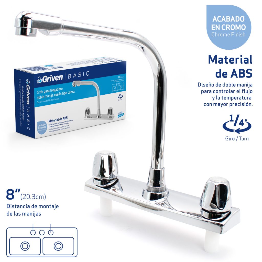 Griferia fregadero GRIVEN (cromada)