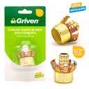Conector macho 1/2''para manguera de jardin GRIVEN